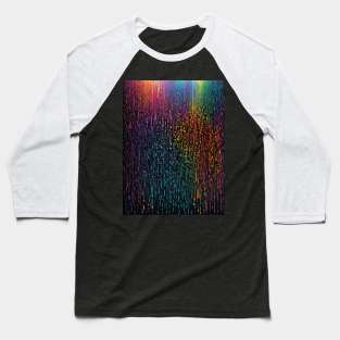 Multicolor binary code Baseball T-Shirt